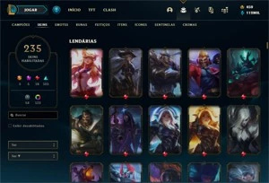 Conta League Of Legends nv 845 Platina 1 LOL