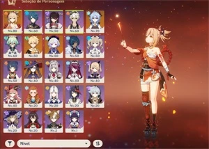 Ganyu, Yoimiya, Mona, Qiqi, 2 armas 5* Ar45 - Genshin Impact