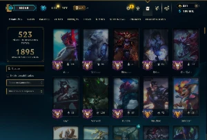 Ferro 3 com TODOS os Champs e 127 Skins( MID / JG / TOP ) - League of Legends LOL