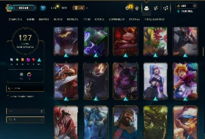 Ferro 3 com TODOS os Champs e 127 Skins( MID / JG / TOP ) - League of Legends LOL