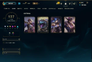 Ferro 3 com TODOS os Champs e 127 Skins( MID / JG / TOP ) - League of Legends LOL