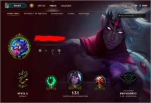 Conta League of Legends Unranked 105 Champs, 51 Skins LOL