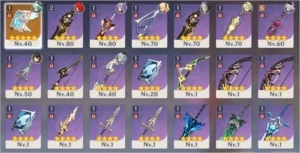 Genshin Impact AR49 com 5 personagens 5 estrelas