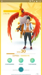 CONTA POKÉMON GO LV 30 TIME AMARELO - EX-PASS 11-12 + LEND
