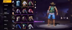 Conta Free Fire Com Calça Angelical Azul + Itens Raros