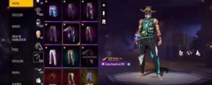 Conta Free Fire Com Calça Angelical Azul + Itens Raros
