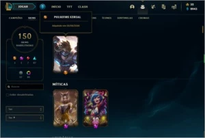 Vendo conta lol , level 375, dono original, 150 skin - League of Legends
