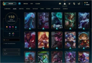 Vendo conta lol , level 375, dono original, 150 skin - League of Legends