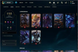 Vendo conta lol , level 375, dono original, 150 skin - League of Legends