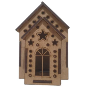 Mini Casinha MDF diorama 15x10 mod 07 - Artesanato e Personalizados