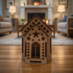 Mini Casinha MDF diorama 15x10 mod 07 - Artesanato e Personalizados
