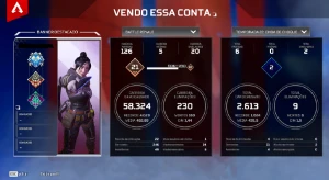 Conta Apex Legends - Com insígnias 4K / 20 BOMB