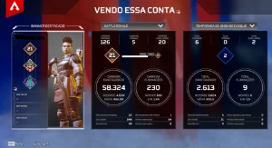 Conta Apex Legends - Com insígnias 4K / 20 BOMB