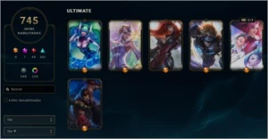 Conta MESTRE com emotes GRÃO-MESTRE season 9, 745 skins - League of Legends LOL