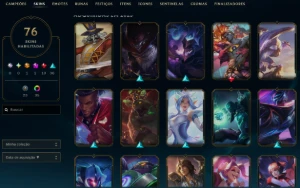 Conta League Of Legends - Gold 4 | Level: 185 | 76 Skins LOL