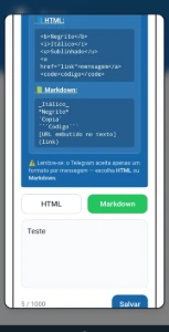 Gerenciador de postagem telegram  - Outros