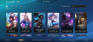 Conta de Wild Rift com 112 skins e quase todos os passes. - League of Legends: Wild Rift LOL WR