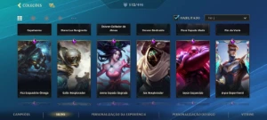 Conta de Wild Rift com 112 skins e quase todos os passes. - League of Legends: Wild Rift LOL WR