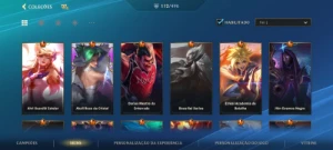 Conta de Wild Rift com 112 skins e quase todos os passes. - League of Legends: Wild Rift LOL WR