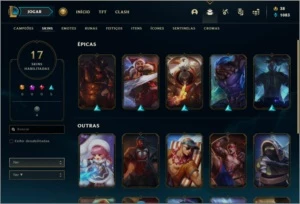 Conta prata 1 com 17 skins e 28 champs - League of Legends LOL