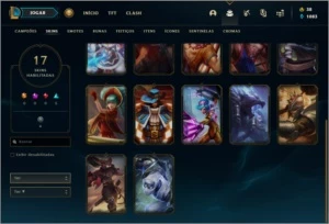 Conta prata 1 com 17 skins e 28 champs - League of Legends LOL