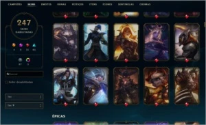 Conta League of Legends Prata 2, 248 Skins LOL
