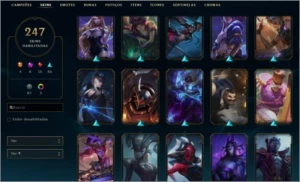 Conta League of Legends Prata 2, 248 Skins LOL