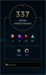 Conta League of Legends + Valorant, 337 skins lol