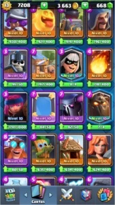 CONTA CLASH ROYALE NÍVEL 13 COM 16 CARTAS FULL E 5 ANOS