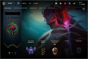 Conta smurf d4 62% WR com varias skins nos espólios - League of Legends LOL