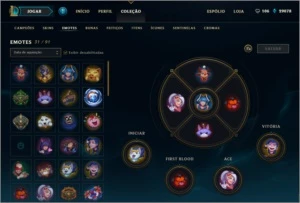 conta de lol gold 1 todos campeões e 134 skins - League of Legends