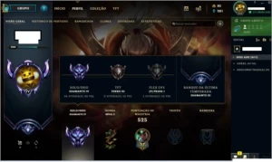 Conta diamante 4 - League of Legends LOL