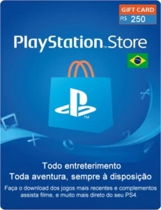 Gift Card Playstation Network- PSN R$ 250 Reais - Gift Cards