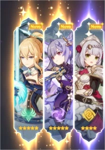 Conta Genshin Keqing+Jean+Diona AR5 - Genshin Impact