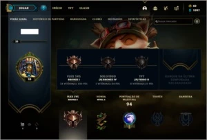 Conta bronze 1 com 1 vitoria ranked - League of Legends LOL