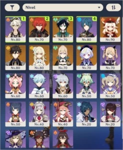 Conta Genshin Impact AR 51 vários personagens bencao e passe