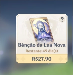 Conta Genshin Impact AR 51 vários personagens bencao e passe