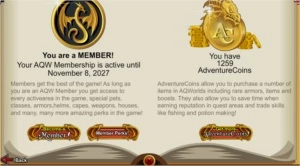 conta de aqw 11 anos com mais de 5k gastos - Adventure Quest World