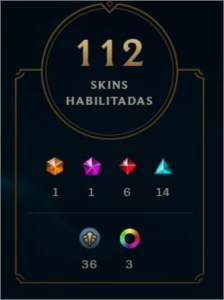 Conta Ouro 3 Com mais de 100 skins e todos os campeões - League of Legends LOL