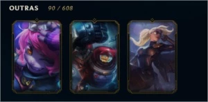 Conta Ouro 3 Com mais de 100 skins e todos os campeões - League of Legends LOL