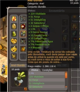 Vendo acc lv 200 com set 12/6 Full scroll - Dofus