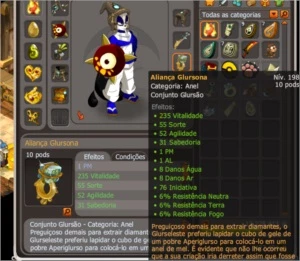 Vendo acc lv 200 com set 12/6 Full scroll - Dofus