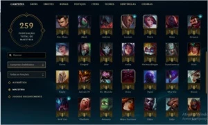 Conta platina com 74 champs, 5k de enssência laranja - League of Legends LOL