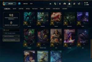 Conta Mestre com 28 Champs e 5 Skins ( UPADA A MÃO ) - League of Legends LOL