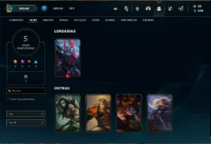 Conta Mestre com 28 Champs e 5 Skins ( UPADA A MÃO ) - League of Legends LOL