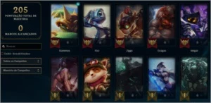 conta lol - 22 skins-nv 87-205 de maestria - League of Legends