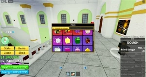 Desapego Games - Roblox > Conta blox fruits level max sea 3 com vários  itens e dough v2 permanente