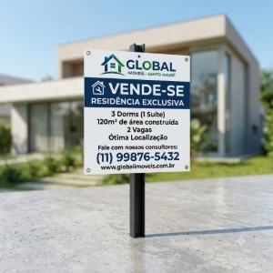 Placa Imobiliária - Artesanato e Personalizados