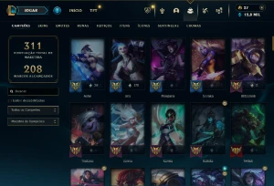 CONTA LOL- LVL 185 - 110 Champions - 49 Skins - FULL ACESSO - League of Legends