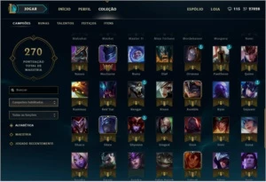 CONTA DIAMANTE IV, 43 SKINS, 100+ CAMPEÕES, 12 PÁGINAS RUNAS - League of Legends LOL